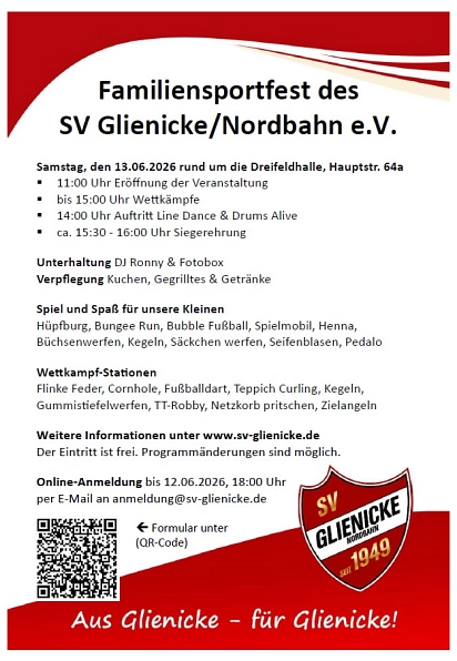 20260613_Plakat_SV Glienicke&nbsp;&copy;&nbsp;SV Glienicke/Nordbahn