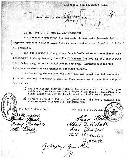 Antrag Parteien&nbsp;&copy;&nbsp;Gemeinde Glienicke/Nordbahn