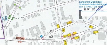 Umleitung des Autoverkehrs Der Autoverkehr wird über die Gartenstraße am Dorfteich umgeleitet.